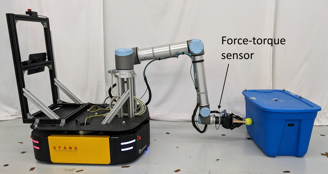 Force Push: Robust Single-Point Pushing with Force Feedback