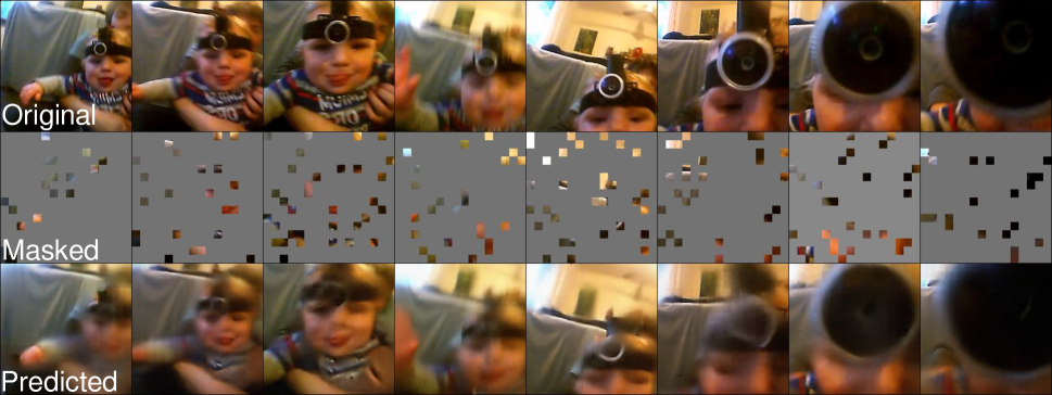 Self-supervised learning of video representations from a child's perspective