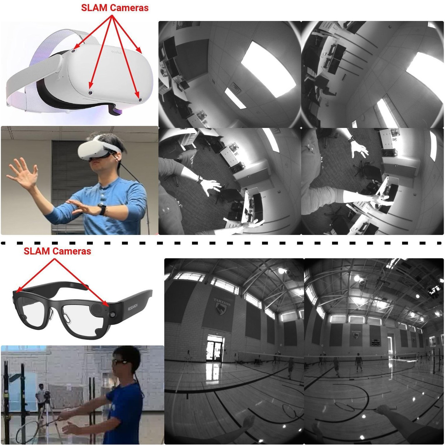 Real-Time Simulated Avatar from Head-Mounted Sensors