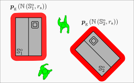 Set-membership target search and tracking within an unknown cluttered area using cooperating UAVs equipped with vision systems