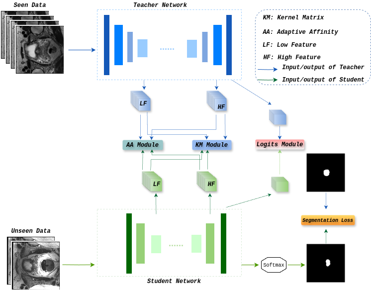 Adaptive Affinity-Based Generalization For MRI Imaging Segmentation Across Resource-Limited Settings