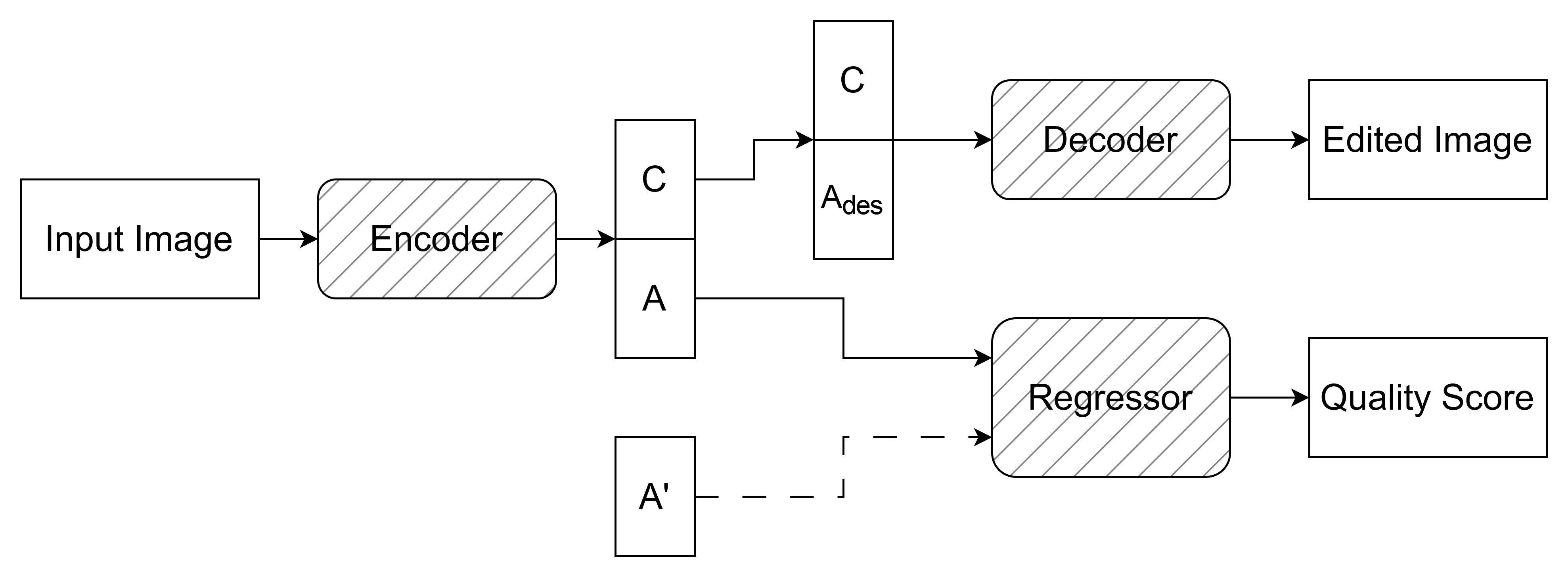 Joint Quality Assessment and Example-Guided Image Processing by Disentangling Picture Appearance from Content