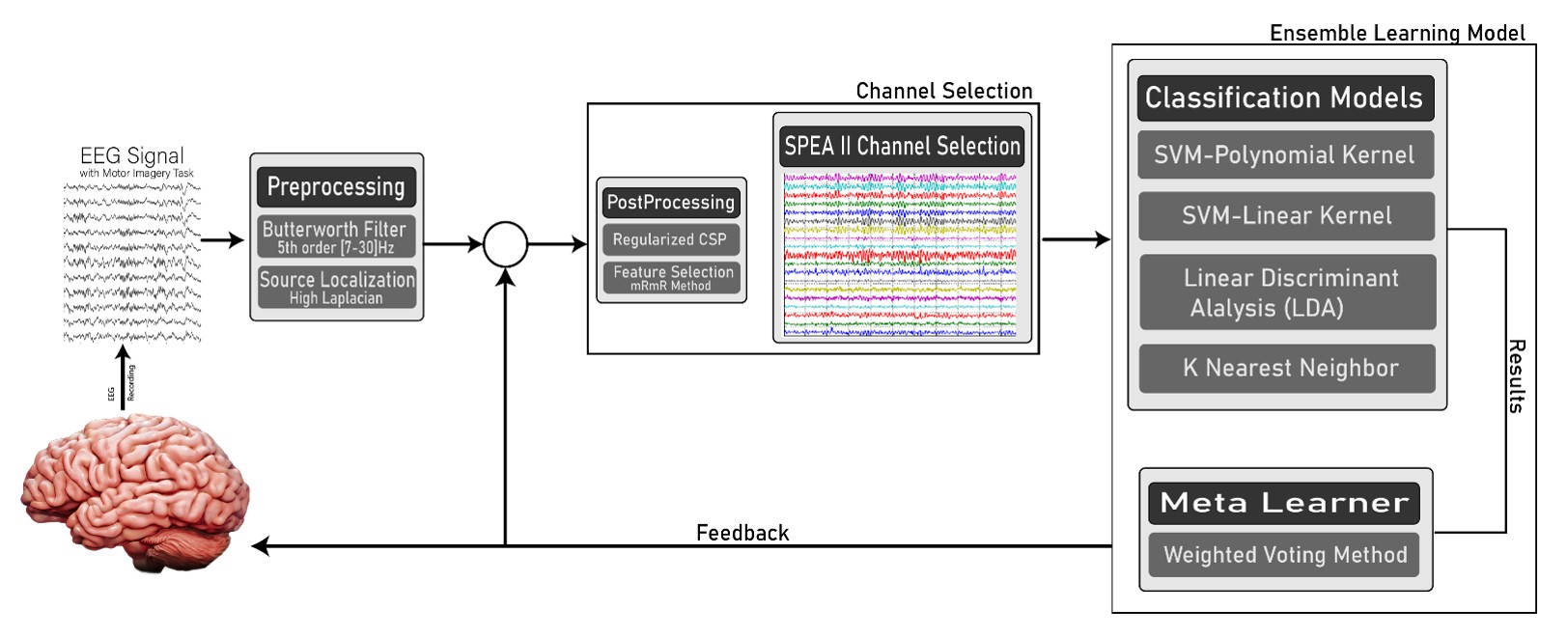 Optimizing Brain-Computer Interface Performance: Advancing EEG Signals Channel Selection through Regularized CSP and SPEA II Multi-Objective Optimization