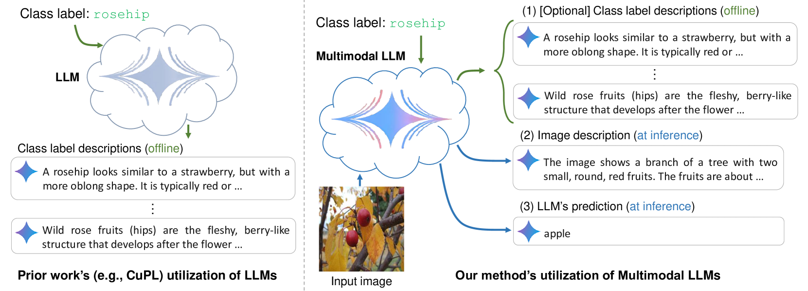 What Do You See? Enhancing Zero-Shot Image Classification with Multimodal Large Language Models