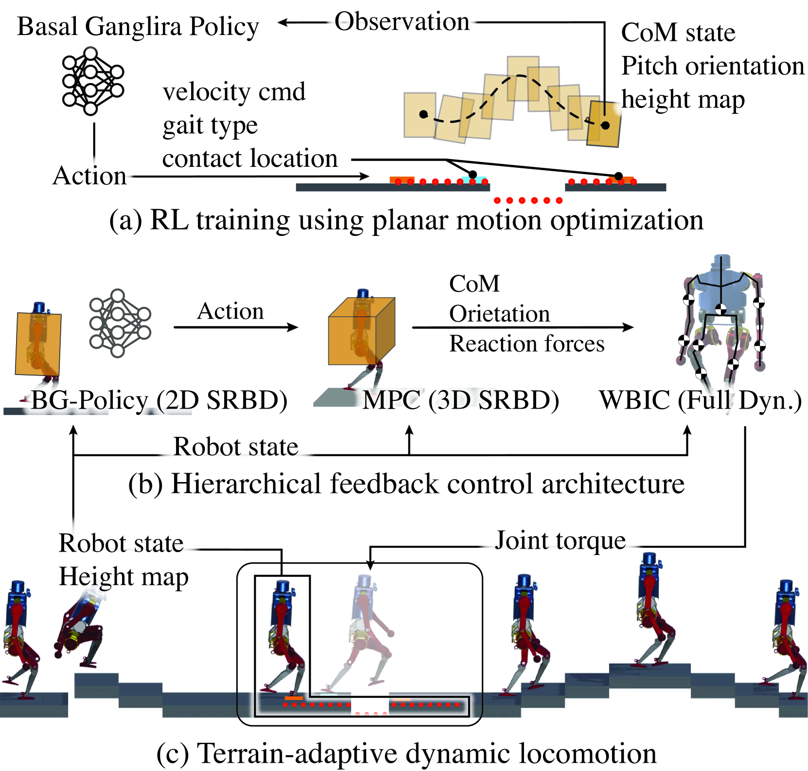 Learning Generic and Dynamic Locomotion of Humanoids Across Discrete Terrains