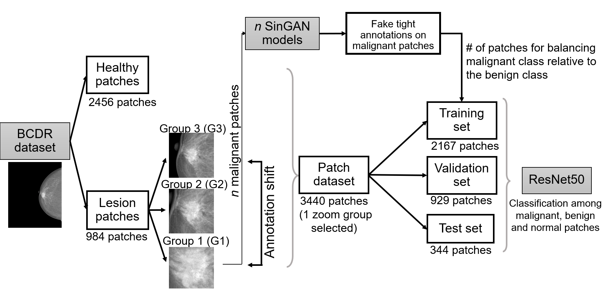 Mitigating annotation shift in cancer classification using single image generative models