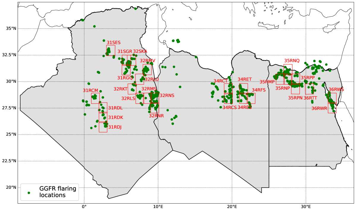 Black carbon plumes from gas flaring in North Africa identified from multi-spectral imagery with deep learning