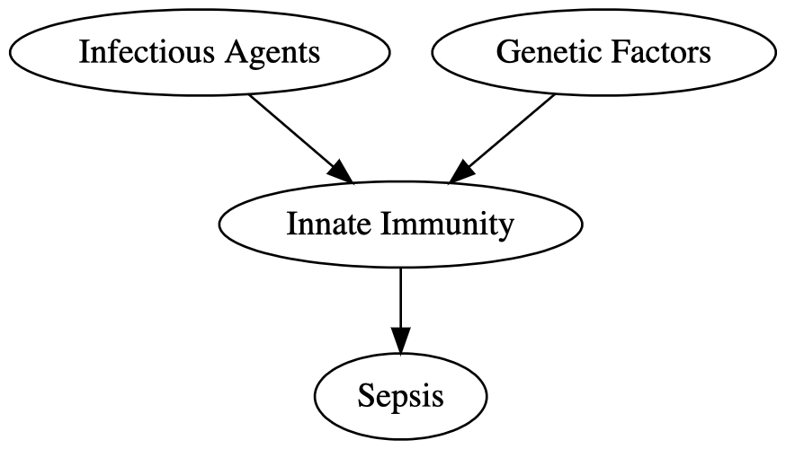 Investigating potential causes of Sepsis with Bayesian network structure learning