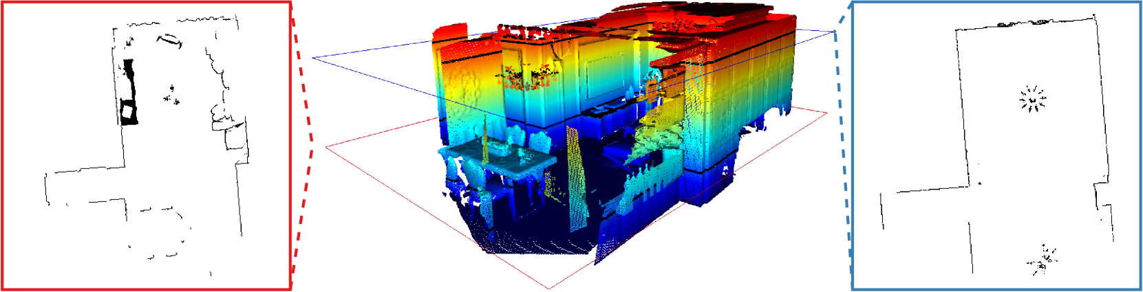 Efficient and Distributed Large-Scale 3D Map Registration using Tomographic Features