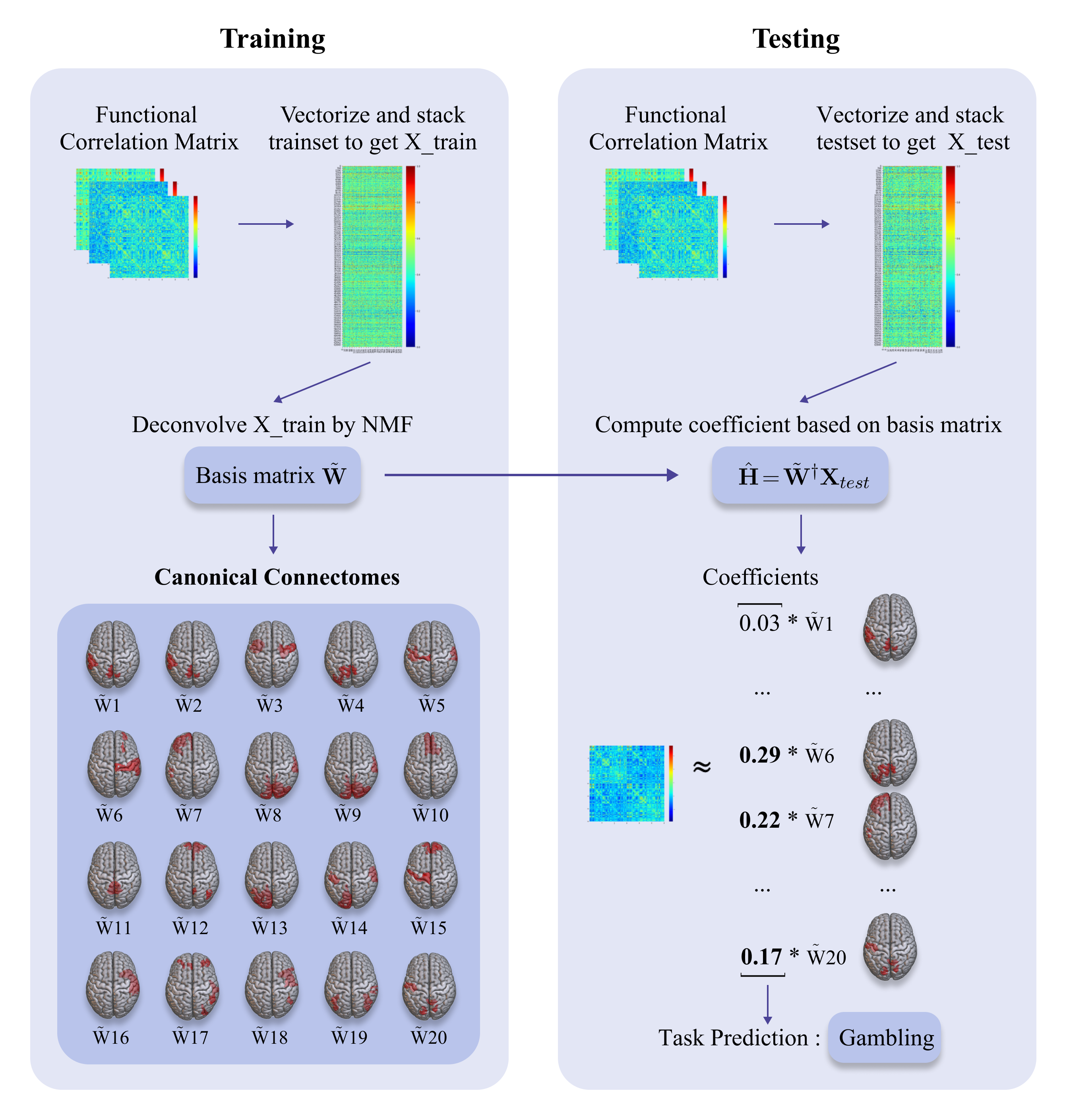 Deconvolving Complex Neuronal Networks into Interpretable Task-Specific Connectomes