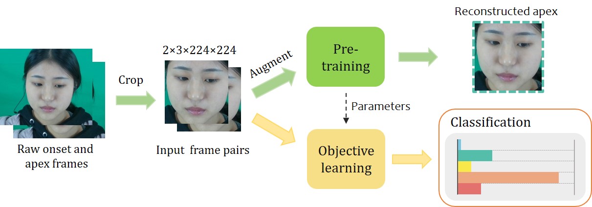 Micro-Expression Recognition by Motion Feature Extraction based on Pre-training