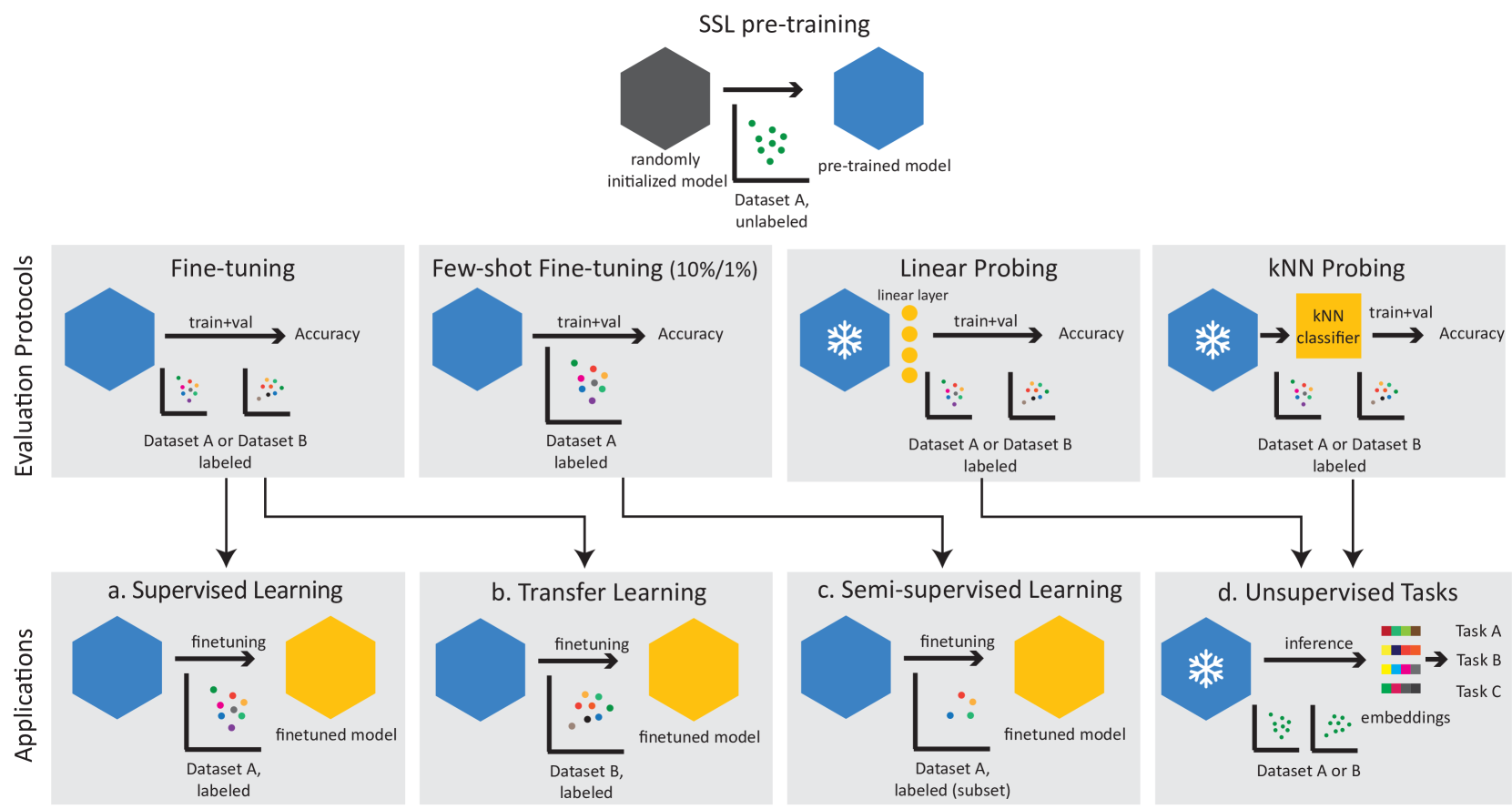 A Closer Look at Benchmarking Self-Supervised Pre-training with Image Classification