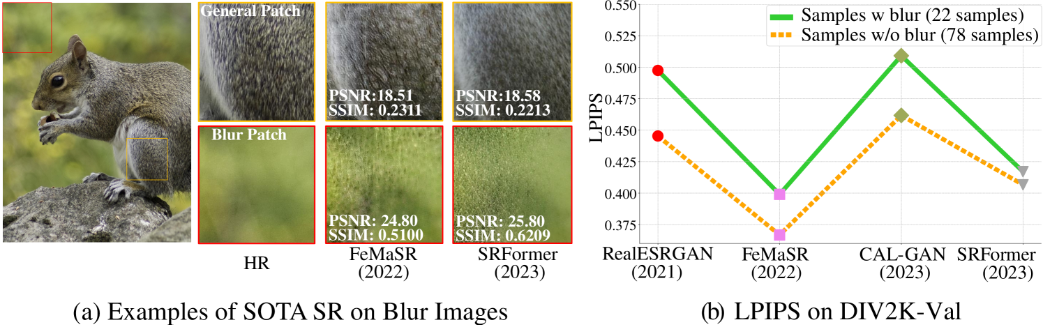 A New Dataset and Framework for Real-World Blurred Images Super-Resolution