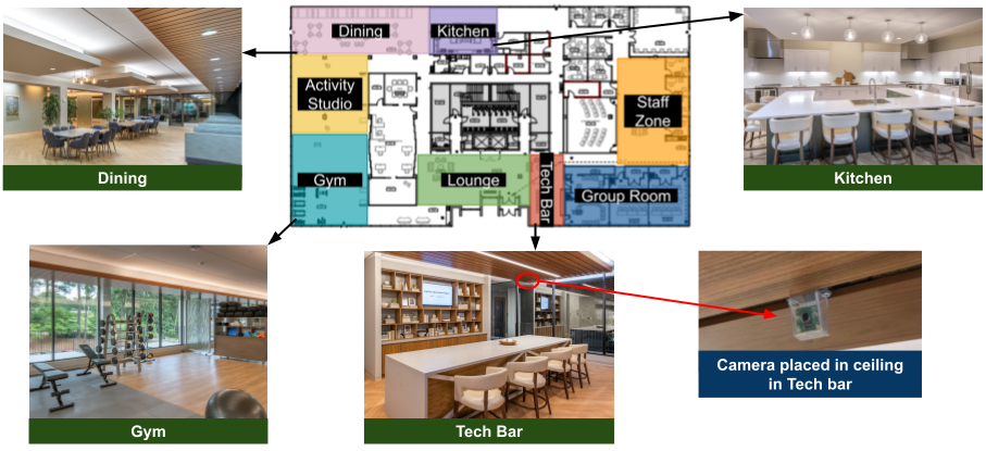 Feasibility of assessing cognitive impairment via distributed camera network and privacy-preserving edge computing