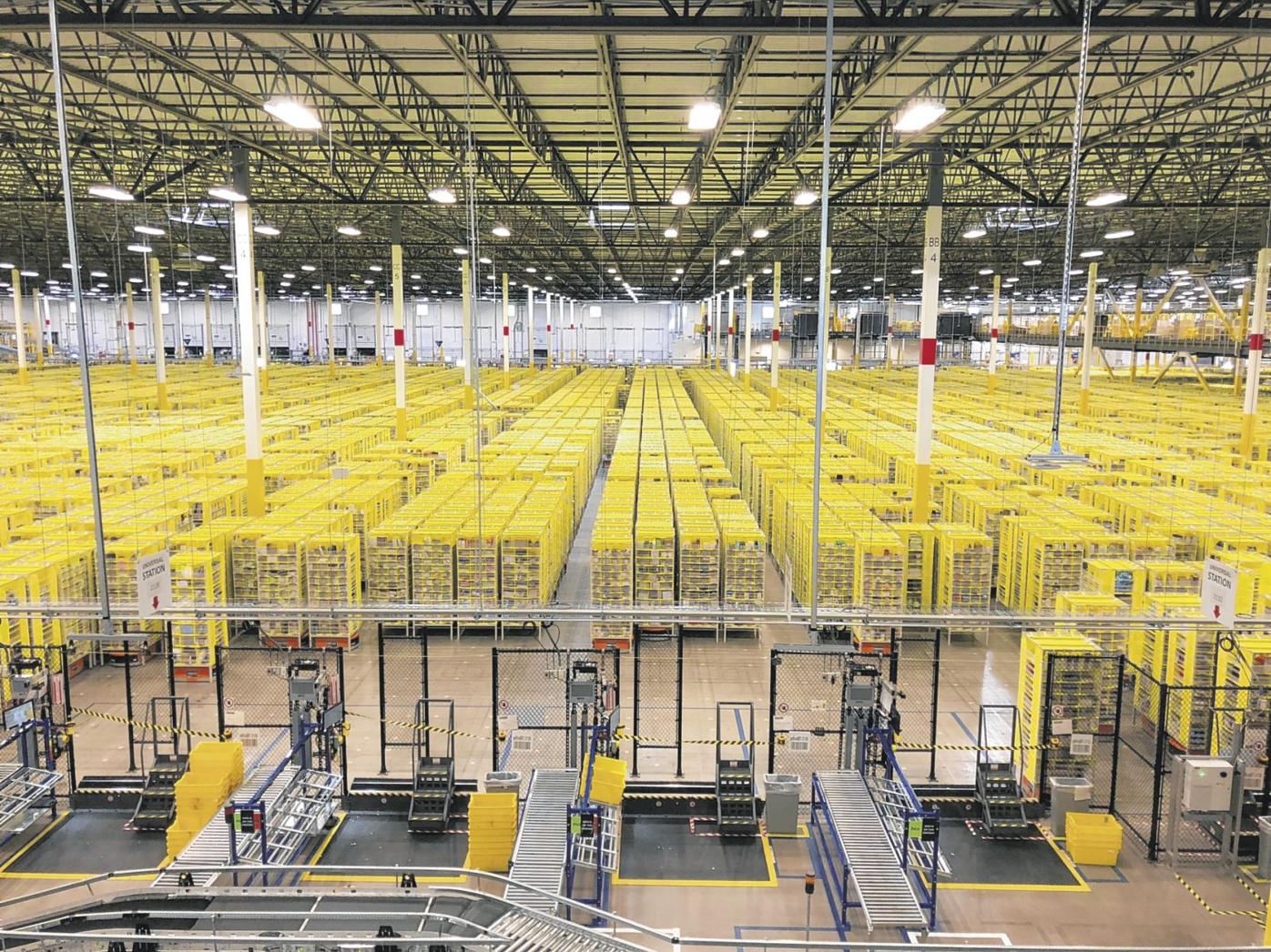 Robotic warehousing operations: a learn-then-optimize approach to large-scale neighborhood search