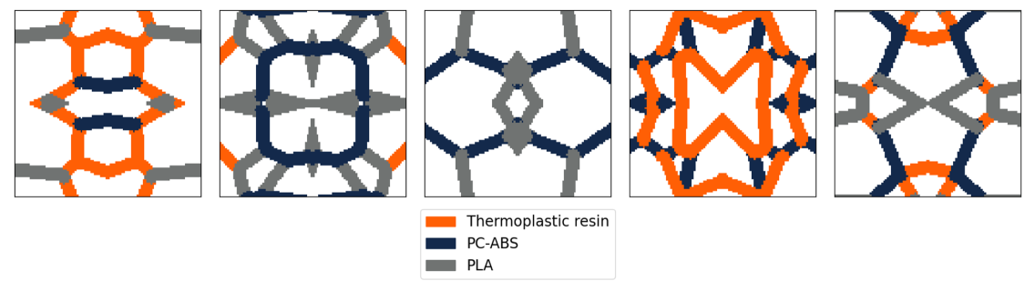 Nonlinear Inverse Design of Mechanical Multi-Material Metamaterials Enabled by Video Denoising Diffusion and Structure Identifier