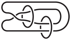 Borromean rings with a half twist