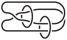 Borromean rings with a full twist