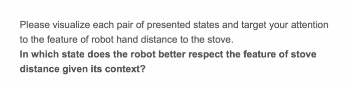 Example contextual feature query language. Query stayed constant throughout round and was displayed next to query response GUI.