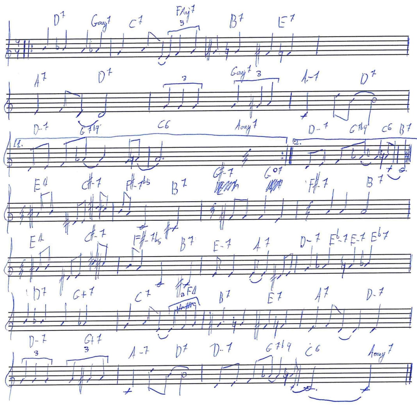 Prelude To a Kiss Handwritten Lead Sheet
