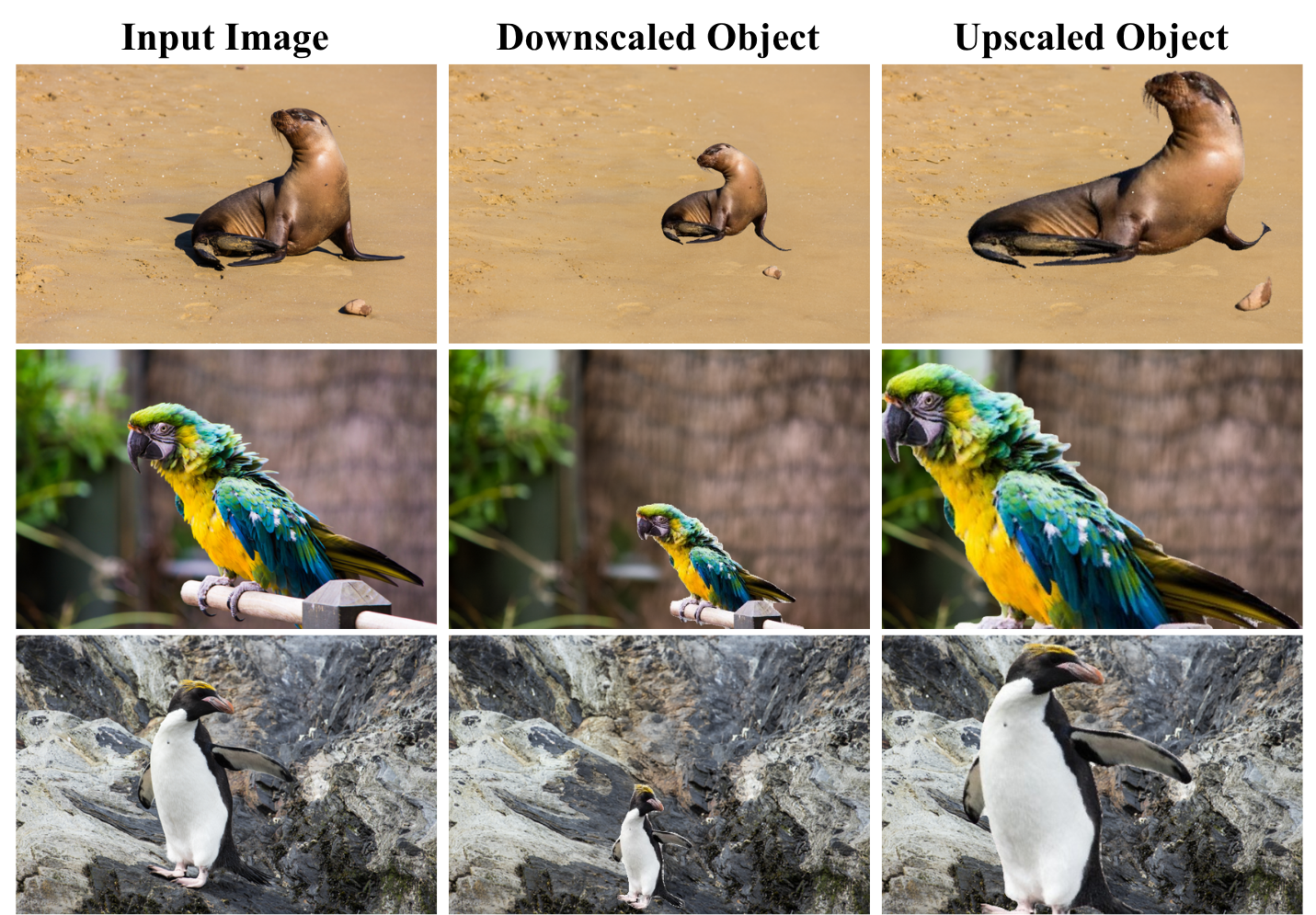 GaINeR демонстрирует стабильную и визуально согласованную работу при масштабировании и геометрических изменениях объектов.