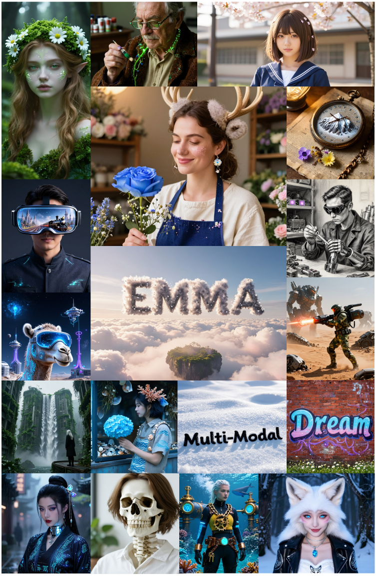 Модель EMMA демонстрирует возможность генерации изображений по текстовому описанию.