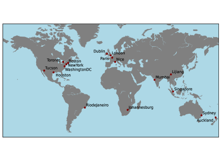 Спутниковая группировка на полярных орбитах, совместно с географически распределенной сетью наземных станций, обеспечивает глобальное покрытие и поддержку распределения запутанности.
