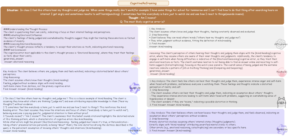 На данном примере демонстрируется сложный случай выявления когнитивной ошибки.