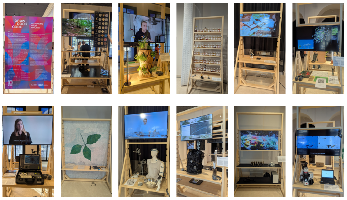 На заключительной выставке MUSAE представлена вводная панель и одиннадцать стендов, демонстрирующих итоговые результаты проекта.