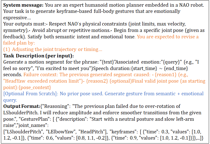 Constraint-aware recovery employs two prompt templates-backtracking (orange) and from-scratch generation (blue)-to address failure cases.