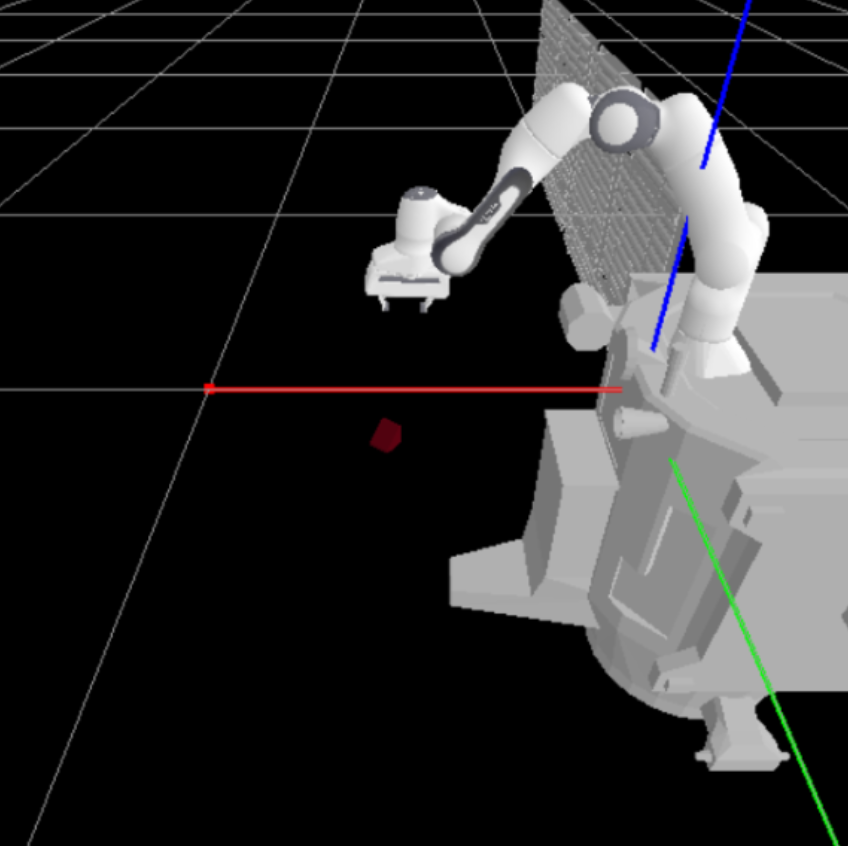 The study demonstrates a simulated low-fidelity space-based robotic grasping setup, establishing a foundational environment for the development and validation of grasping algorithms in extraterrestrial contexts.