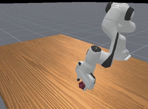 The policy operates open-loop, utilizing a single initial observation-incorporating [latex]RGB[/latex], depth, and segmentation data-of a morphed cubic target to guide subsequent actions.