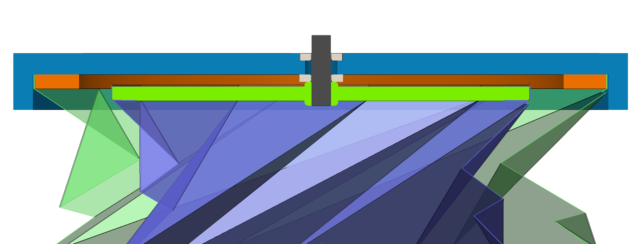 A computer-aided design rendering illustrates a cross-section of the origami-inspired motor, showcasing the Kresling structure adapted to meet system requirements.