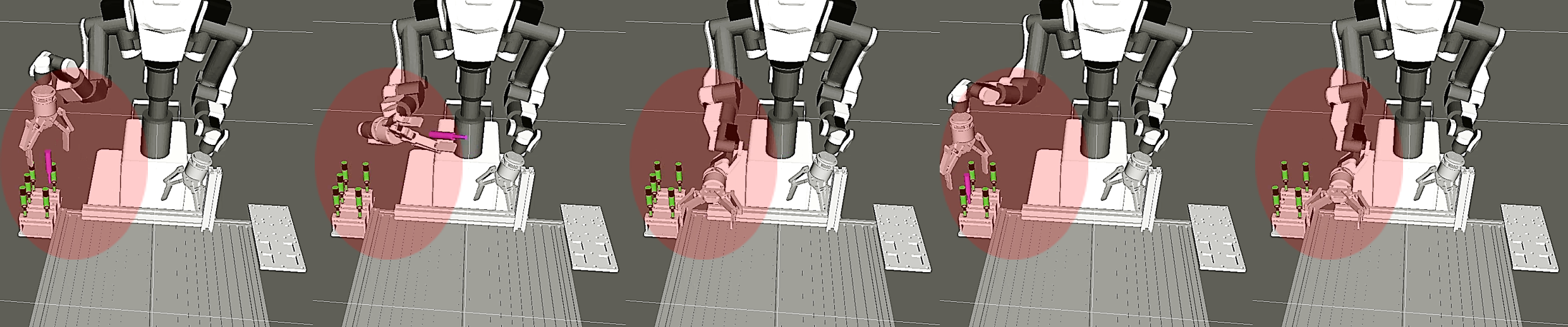 Demonstrating dynamic replanning, the robot successfully selects and hands over the correct hex driver from a set of six, adjusting its choice based on corrective instructions highlighted in red.